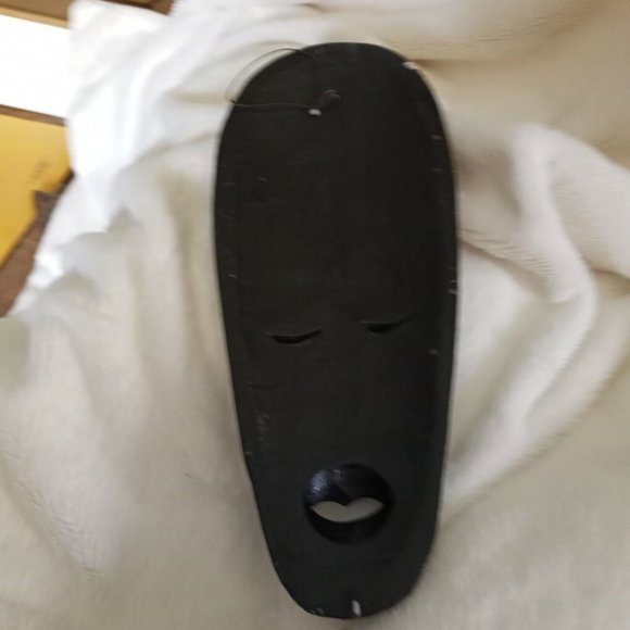 Wooden Tribal Ethnic Mask. Dot Painted. Colorful Nursery Art Home Decor - Picture 6 of 6